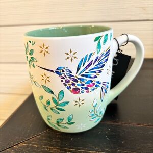 Dwell Studio Multicolored Hummingbird Coffee Tea Mug NEW